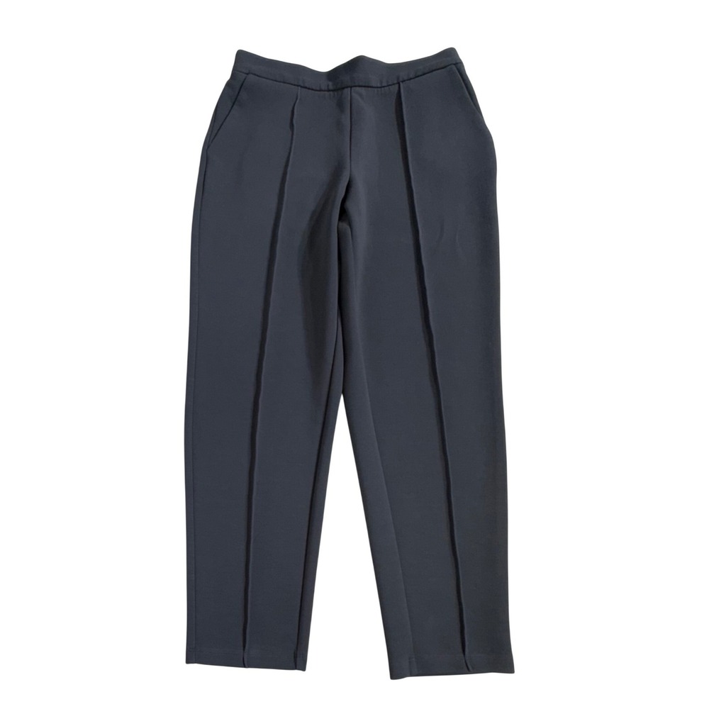 Banana Republic Ponte Knit Ankle Pants Small Gray Front Seam Pull On Tapered